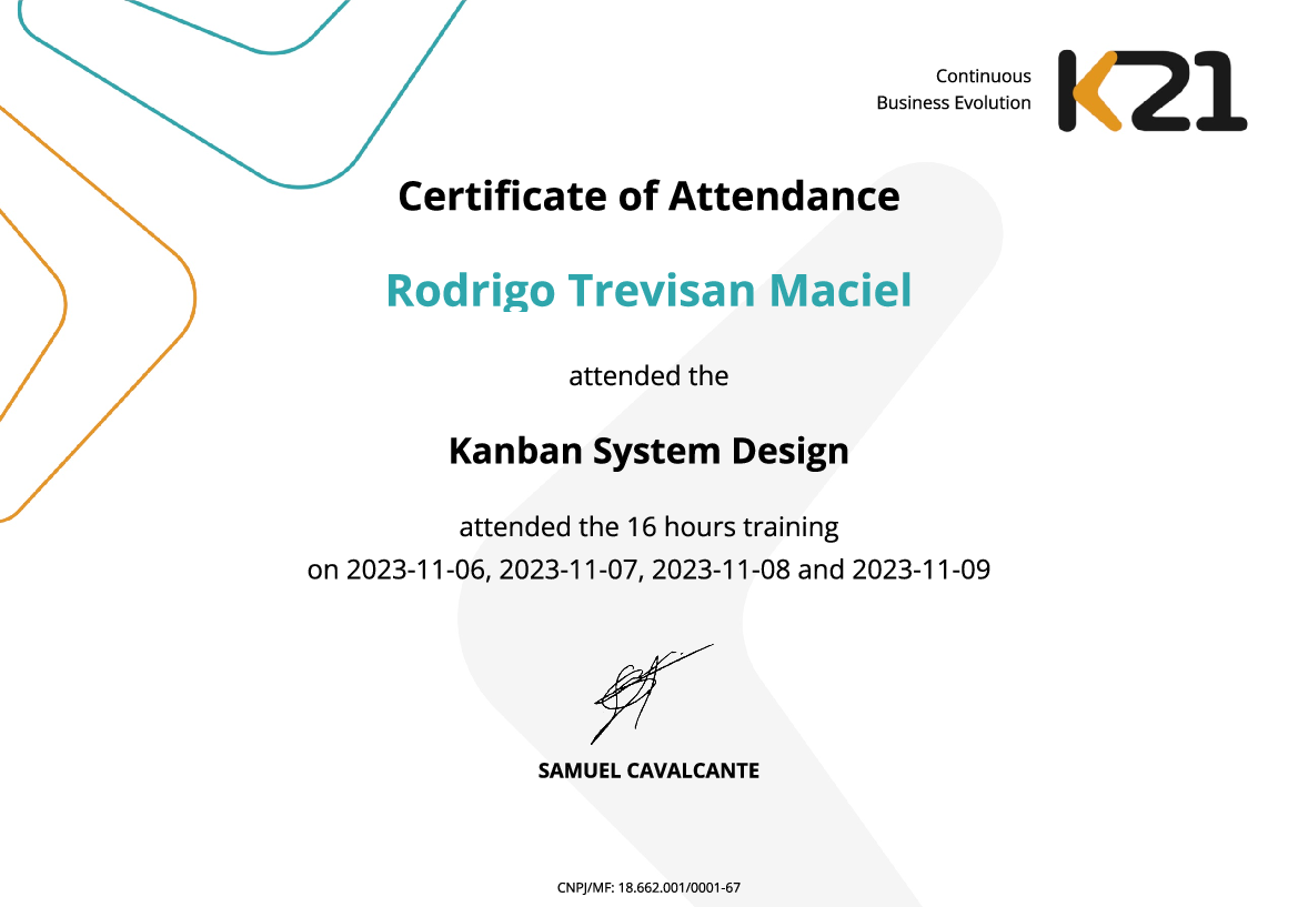 Certificado K21